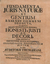 Title page of Christian Thomasius "Fundamenta Juris Naturae ..." 