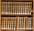 Bände von Zedlers Universallexikon in einem Bibliotheksregal