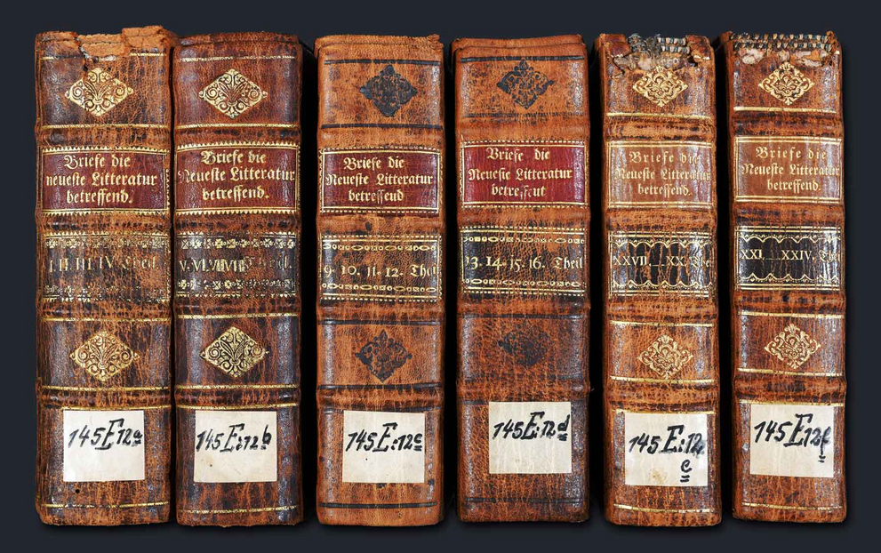 Copies of the "Briefe, die neueste Litteratur betreffend". Edited by Gotthold Ephraim Lessing and Moses Mendelssohn