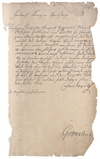 [Translate to Englisch:] Ein alte, handschriftliche Urkunde