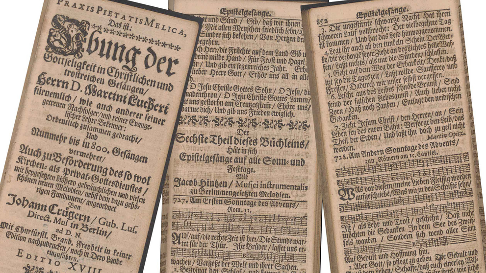 Sample pages from the Epistelliedern der Sontage und fürnemsten Feste des gantzen Jahres by Martin Opitz 