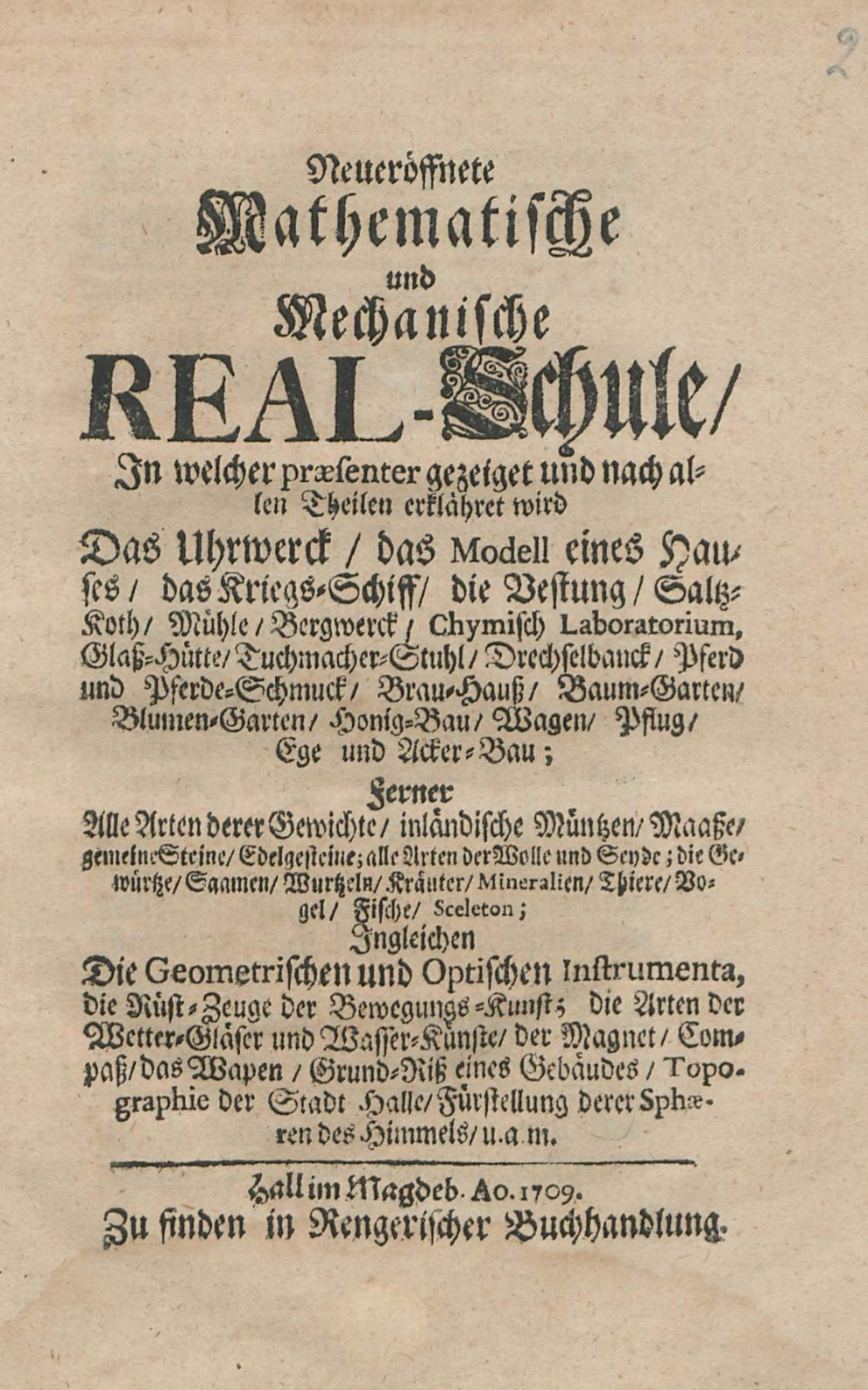 Titelseite eines Buches in alter Schrift